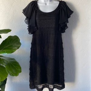 Beautiful black dress with flowy sleeves